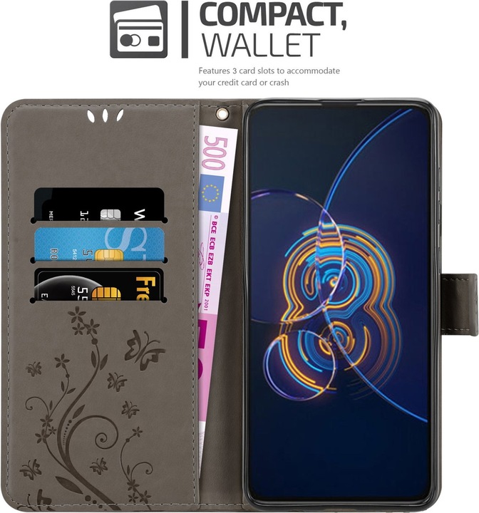 Actual product image Cadorabo Case Flower Book (Asus Zenfone 8 Flip)