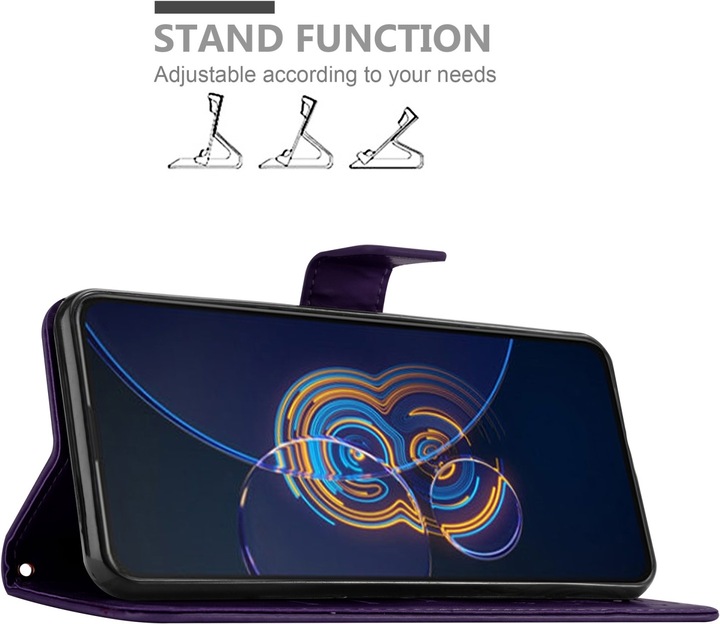 Actual product image Cadorabo Case Flower Book (Asus Zenfone 8 Flip)