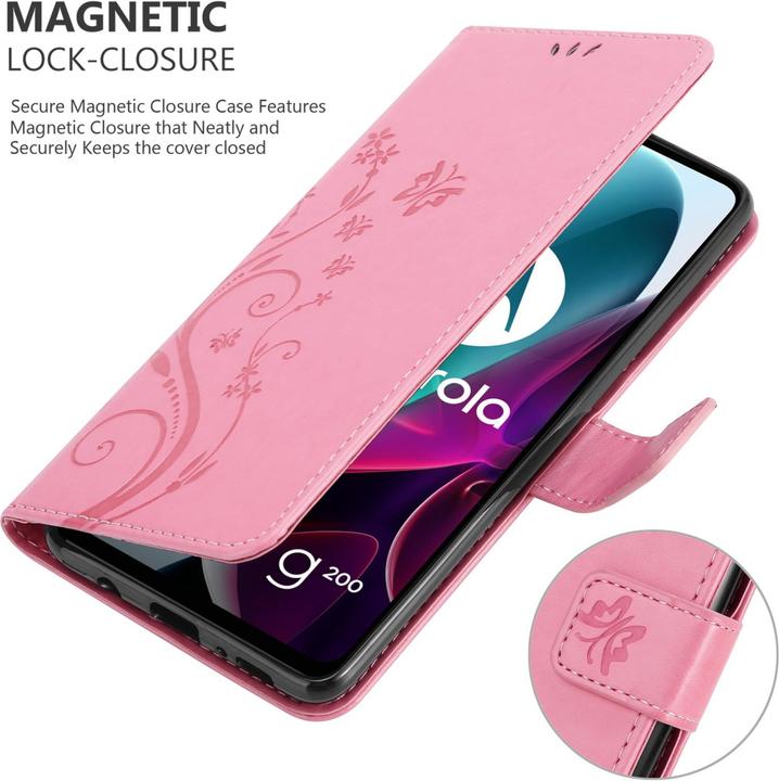 Immagine prodotto Cadorabo Custodia Flower Book (Motorola Moto G200 5G)