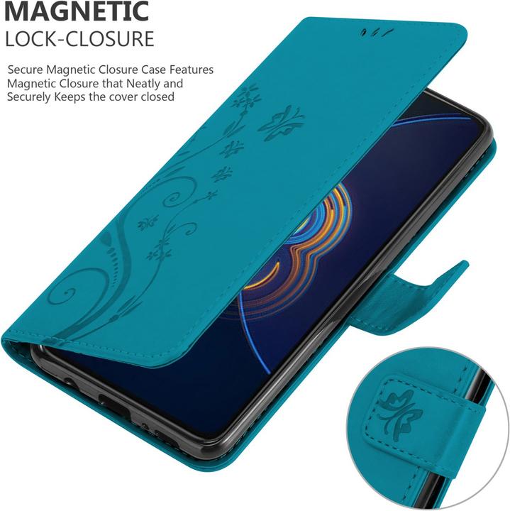 Actual product image Cadorabo Case Flower Book (Asus Zenfone 8 Flip)