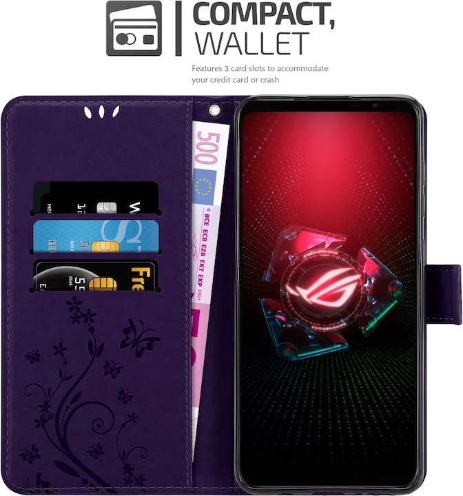 Actual product image Cadorabo Case Flower Book (Asus ROG Phone 5)