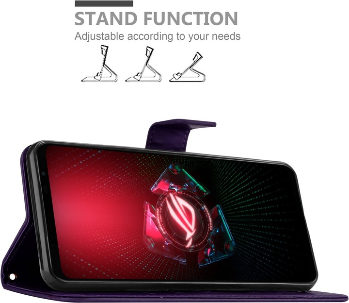 Actual product image Cadorabo Case Flower Book (Asus ROG Phone 5)