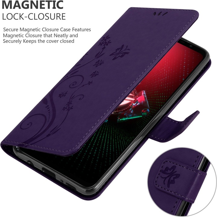 Actual product image Cadorabo Case Flower Book (Asus ROG Phone 5)