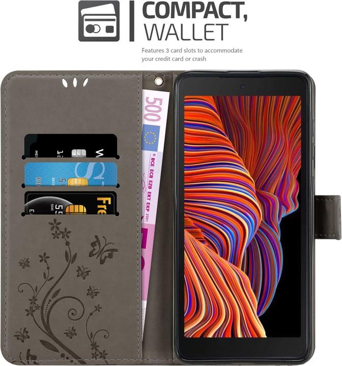 Produktbild Cadorabo Flower Book Hülle (Samsung Galaxy Xcover 5)