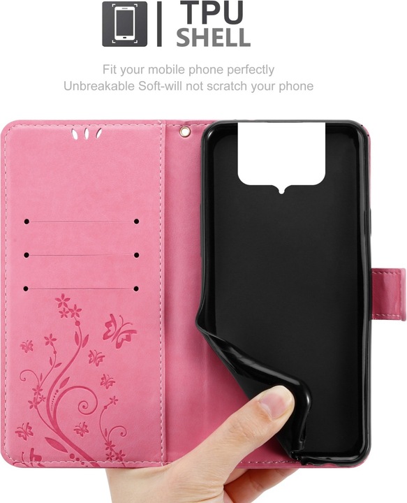 Actual product image Cadorabo Case Flower Book (Asus Zenfone 8 Flip)