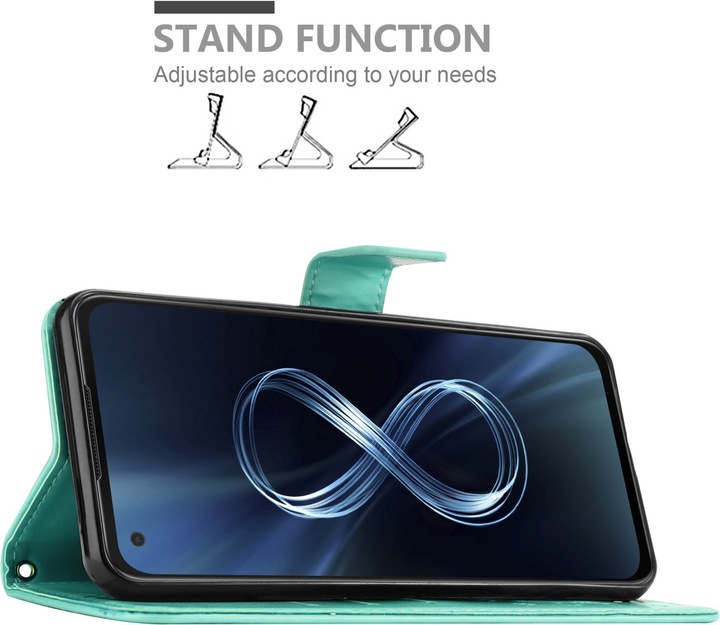 Actual product image Cadorabo Case Flower Book (Asus Zenfone 8)