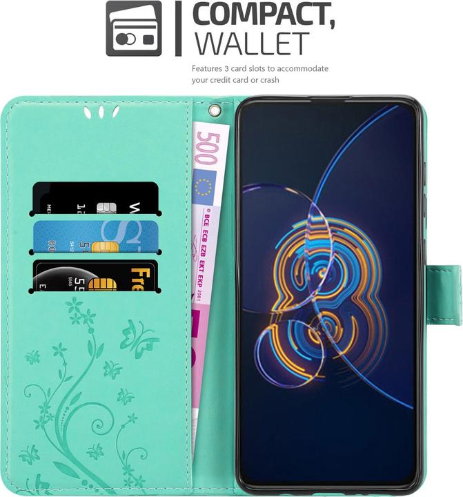 Produktbild Cadorabo Flower Book Hülle (Asus Zenfone 8 Flip)
