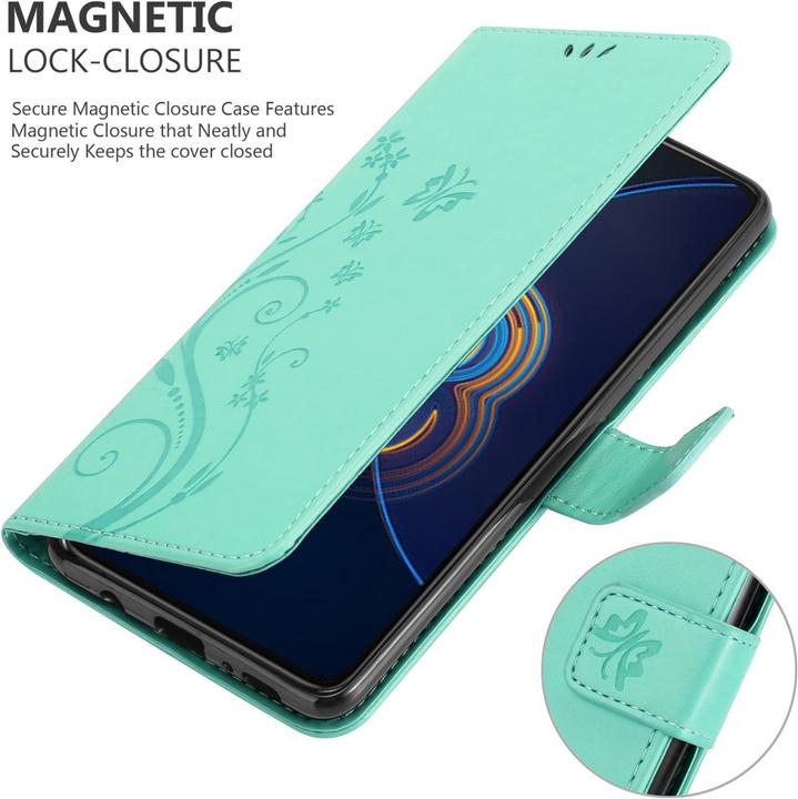 Produktbild Cadorabo Flower Book Hülle (Asus Zenfone 8 Flip)