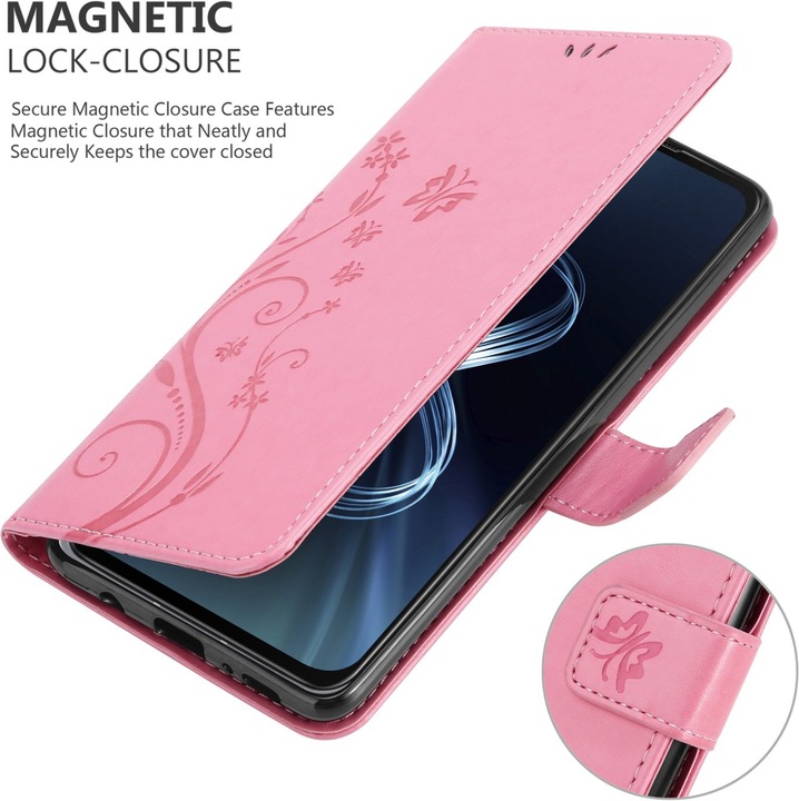 Actual product image Cadorabo Case Flower Book (Asus Zenfone 8)