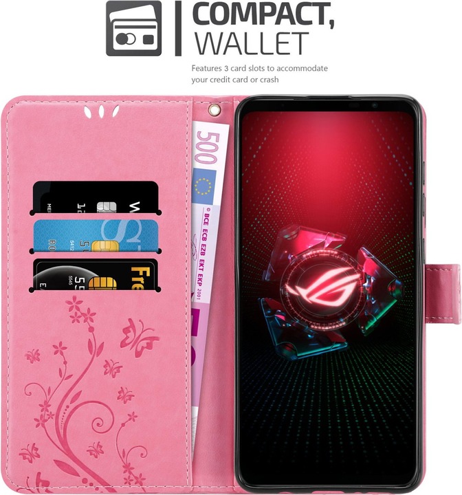 Actual product image Cadorabo Case Flower Book (Asus ROG Phone 5)