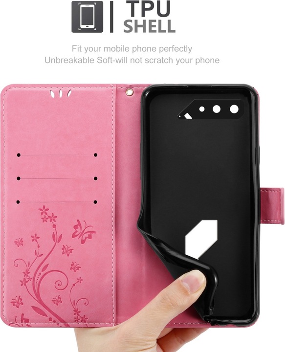 Actual product image Cadorabo Case Flower Book (Asus ROG Phone 5)
