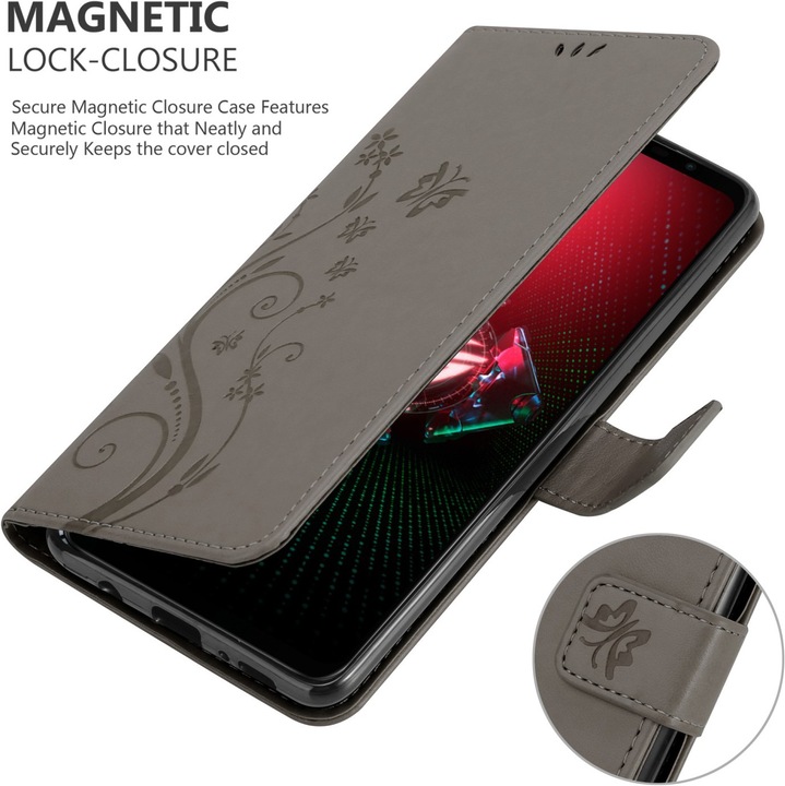 Actual product image Cadorabo Case Flower Book (Asus ROG Phone 5)