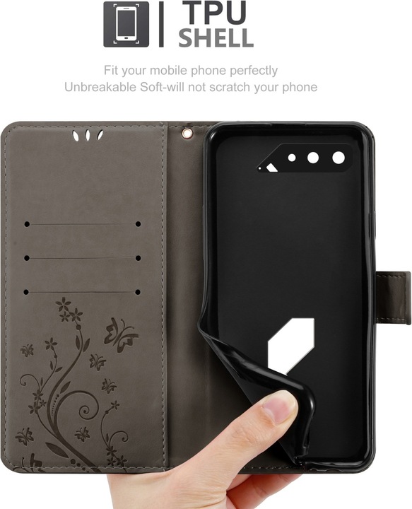 Actual product image Cadorabo Case Flower Book (Asus ROG Phone 5)