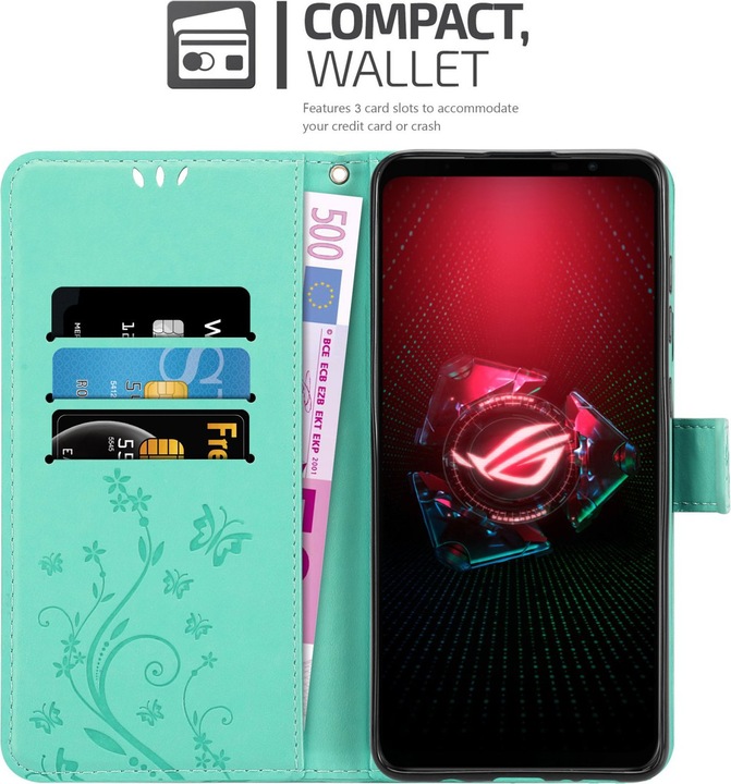 Actual product image Cadorabo Case Flower Book (Asus ROG Phone 5)