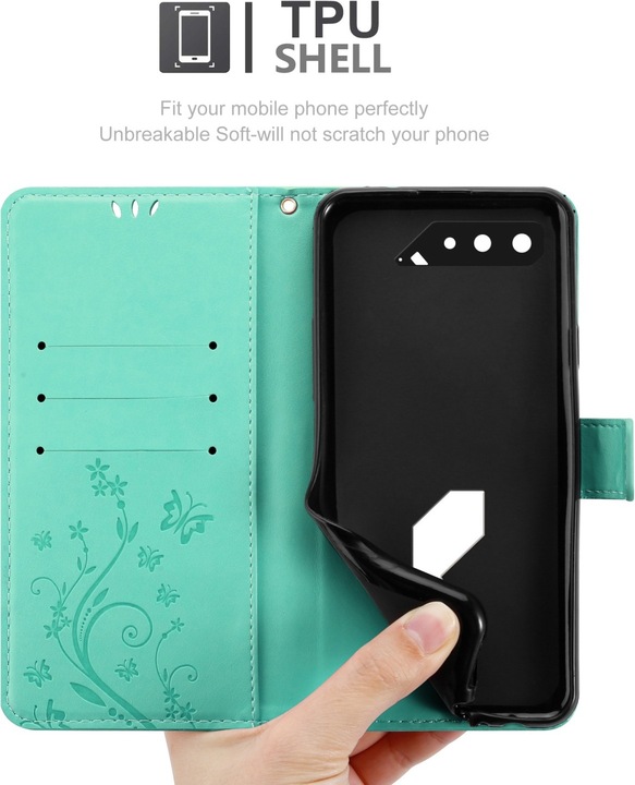 Actual product image Cadorabo Case Flower Book (Asus ROG Phone 5)