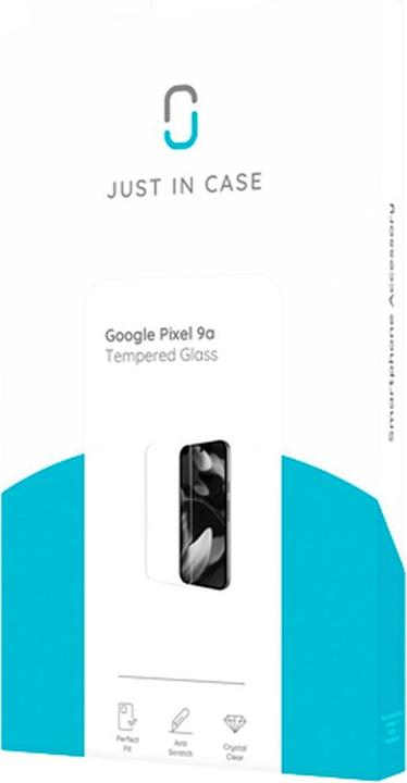 Actual product image Just in Case Gehärtetes Glas Clear Displayschutzfolie Google Pixel 9a (1 pcs., Google Pixel 9a)