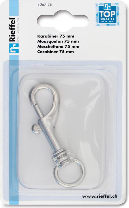 Actual product image Rieffel Carabiner 75 mm