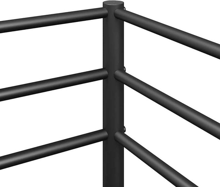 Produktbild vidaXL Etagenbett ohne Matratze Schwarz 80x200 cm Stahl (80 x 200 cm)