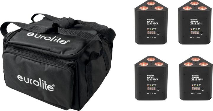 Produktbild Eurolite Set 4x AKKU TL-3 QCL RGB+UV Trusslight + SB-4 Soft Bag