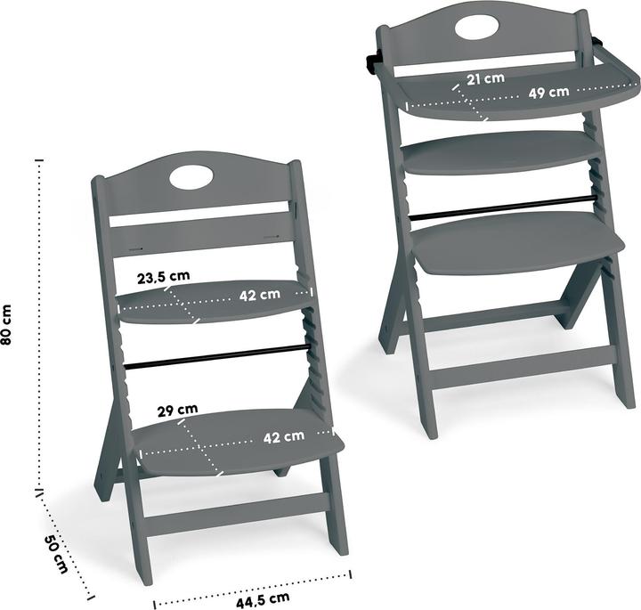 Actual product image BabyGo Family Pro grey (Highchair)