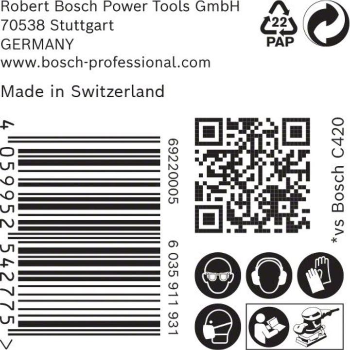 Produktbild Bosch Professional Zubehör EXPERT C470 Schleifpapier mit 8 Löchern für Schwingschleifer, 93 x 186 mm, G 120, 50-tlg. (120)