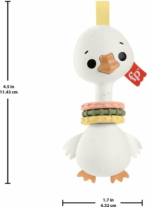 Actual product image Fisher-Price Toy collection for babies with animal motifs, teething ring, rattle and clacker toy for newborns