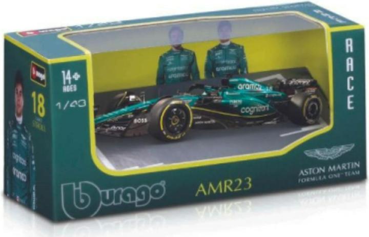 Produktbild Bburago Formula 1 Aston Martin F1 Team AMR23 - F. ALONSO 14 Season 2023 - 1:43 Scale 12cm - 38090
