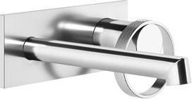 Actual product image Gessi Anello, ready-to-install set for concealed single lever basin mixer, with rectangular plate, l