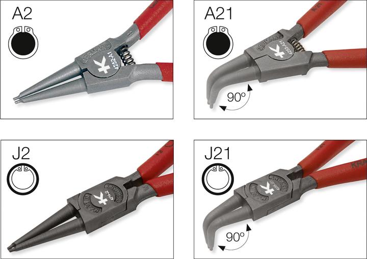 Actual product image Kraftwerk KW high-tech circlip pliers set (90 mm)