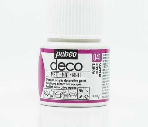 Produktbild Pebeo Deco Matte Acrylfarben (Weiss, 45 ml)