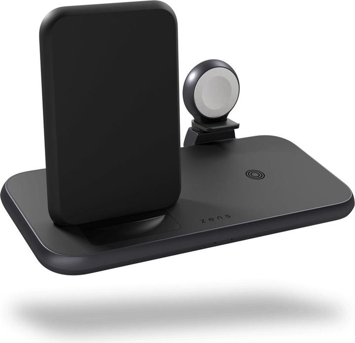 Produktbild Zens Aluminium 4in1 Stand Wireless Charger - kabellose Ladestation für drei Geräte 45W (45 W)