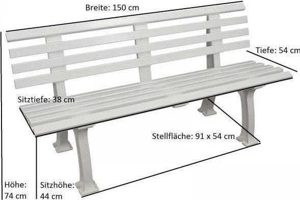 Actual product image kaiserkraft Plastic park bench