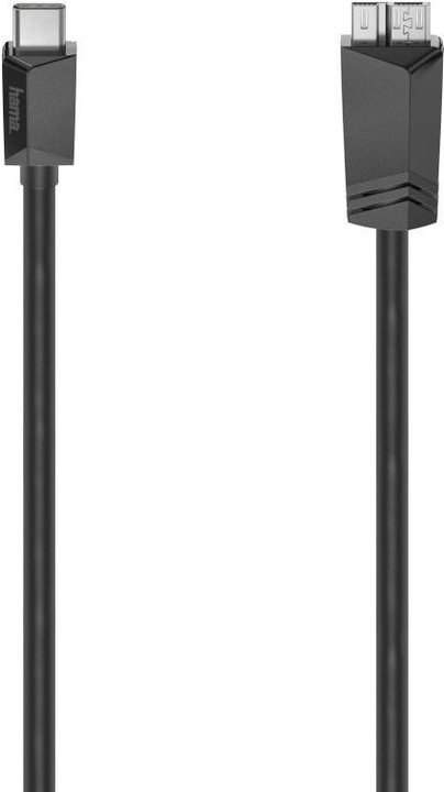 Image du produit Hama Câble USB-C, USB-C mâle - Micro-USB mâle, USB 3.2 Gen1, 5 Gbit/s, 0,75 m (0.75 m, USB 3.2 Gen 1)