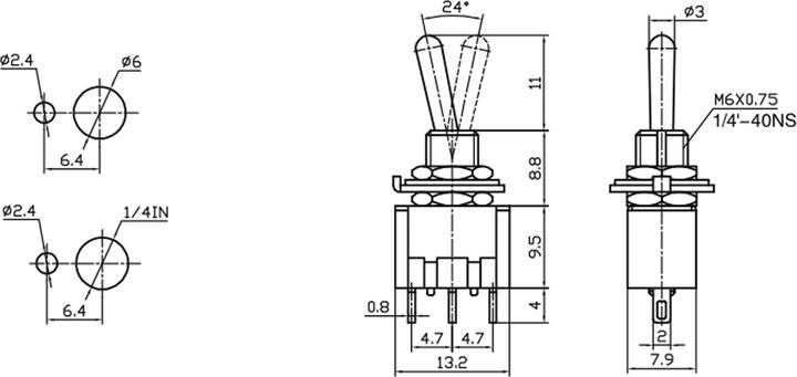 Nährwerte und Zutaten Eneroid Kippschalter MTS-101-A1