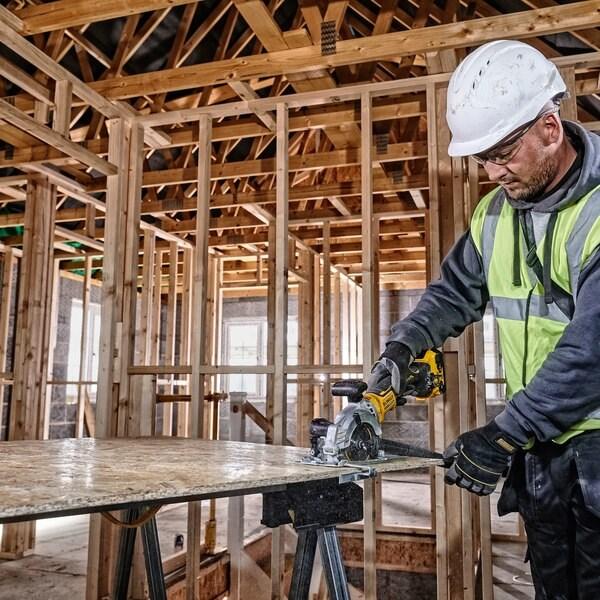 Actual product image DeWalt DCS571P2 Portable Circular Saw 115 mm 2x XR 18V 5Ah T-STAK II Black Yellow