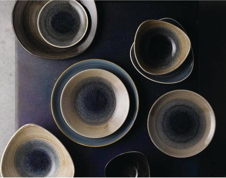 Actual product image Churchill Stonecast Aqueous Bayou Triangle plate deep 18.5cm (1 x, 18.50 cm)