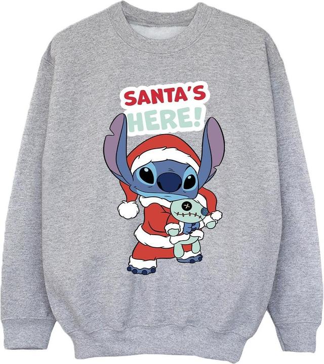 Actual product image Disney Girls Lilo & Stitch Santa's Here Sweatshirt (128)