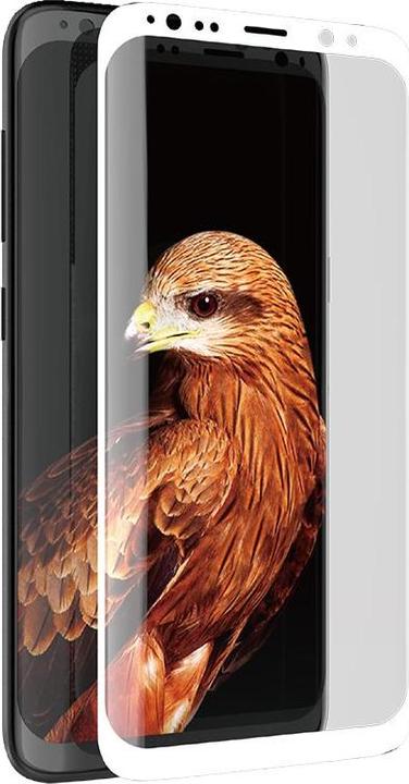 Actual product image X-Doria Armor 3D Glass - 9H protective glass for Samsung Galaxy S8+ (white frame) (1 pcs., Samsung Galaxy S8+)