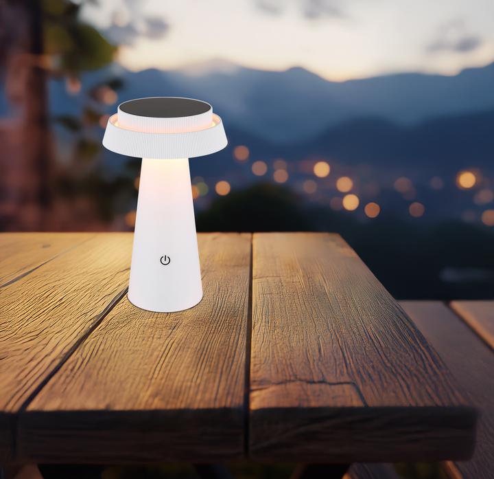 Actual product image Globo Solarleuchte Kunststoff Weiss, 1xled (IP54)