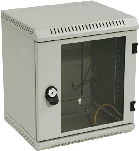 Triton 10" wall cabinet, 9U, 1 part, grey (9 RU, 10 inch rack)