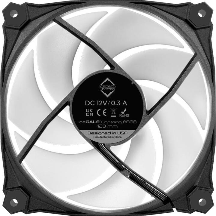 Produktbild Iceberg Thermal IceGALE ARGB Gen2.0 -120 mm Black (3er Pack) (120 mm, 3 x)