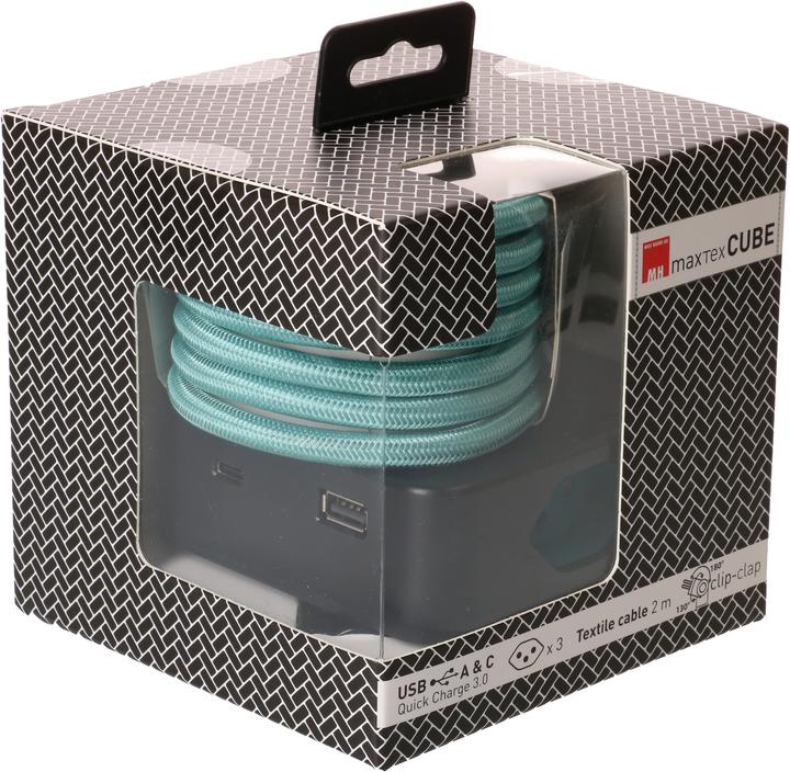 Actual product image Max Hauri maxTEX Cube (5 x, Type 13, USB-C, USB-A, 2 m)