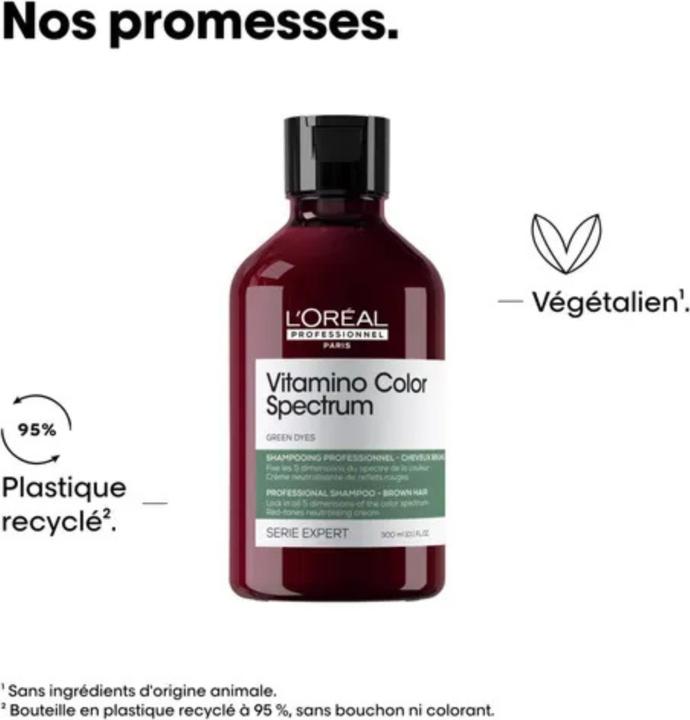 Produktbild L'Oréal Professionnel Vitamino Color Spectrum Green Dyes Neutralizing (300 ml, Flüssiges Shampoo)