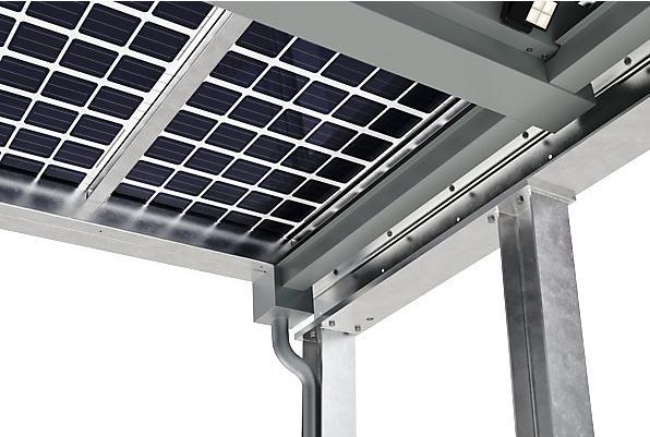 Image du produit kaiserkraft Fahrzeugüberdachung SolarCover mit PV-Modulen mit Schaltschrank