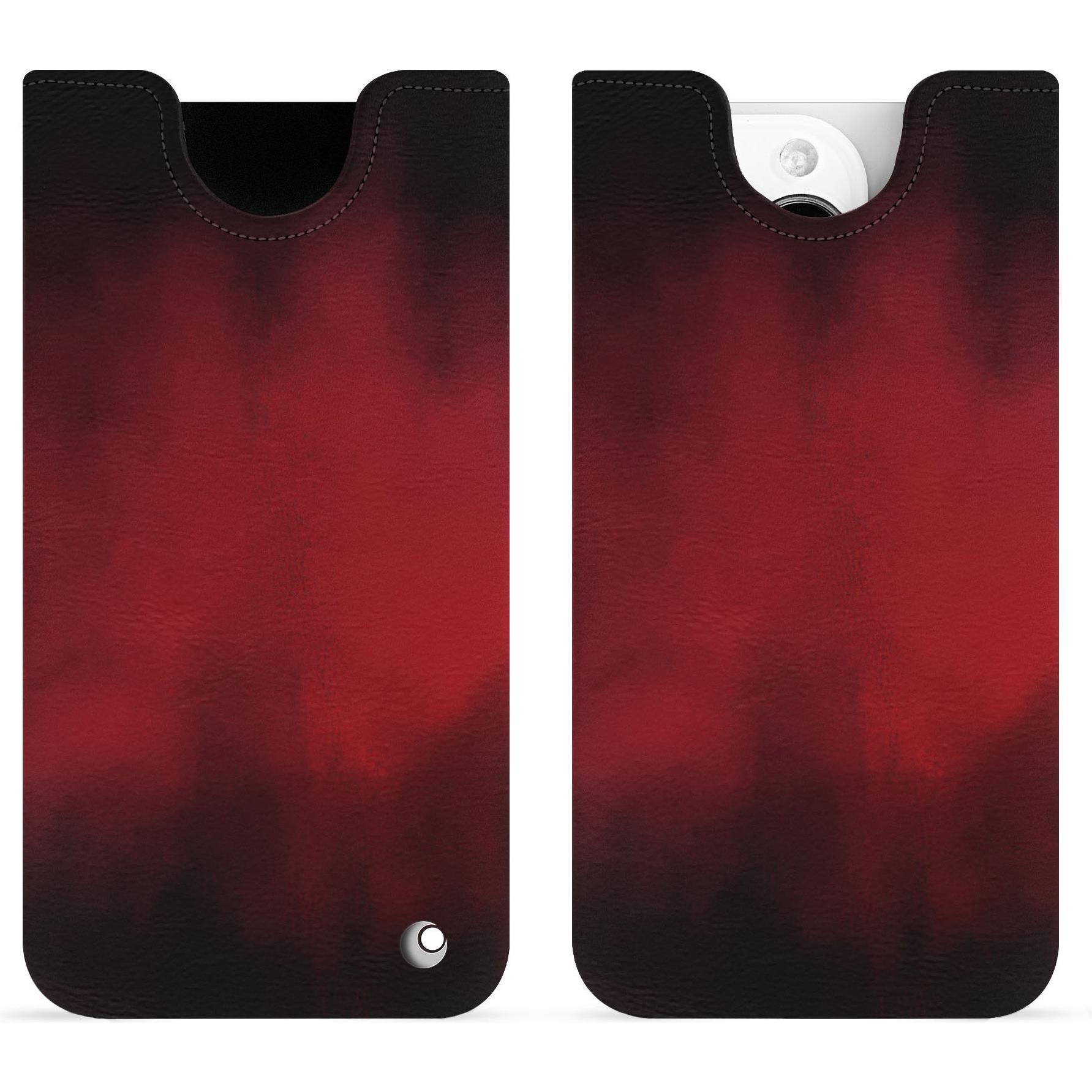 Noreve Lederschutzhülle (Apple iPhone 15 Pro), Smartphone Hülle, Rot