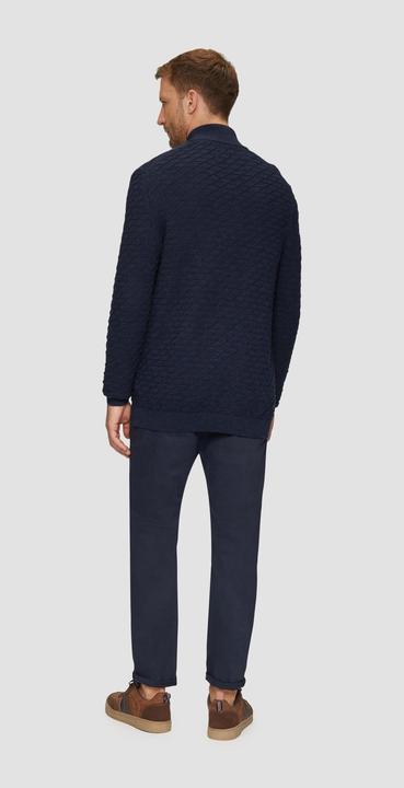 Produktbild S.Oliver Strickpullover Strukturierter Pullover mit Half-Zip (XL)