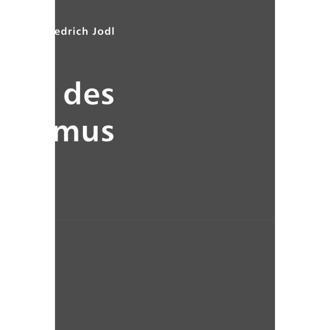 Kritik des Idealismus, Fachbücher von Friedrich Jodl