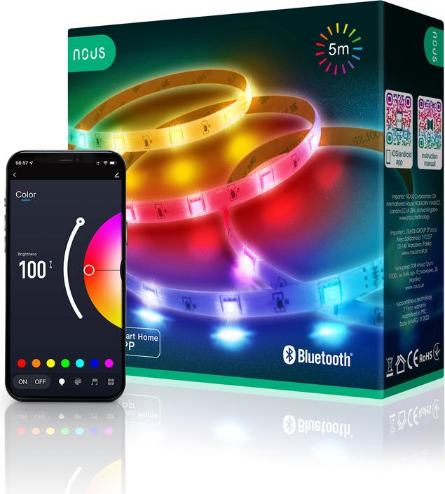 Immagine prodotto Nous Striscia LED intelligente RGB Bluetooth F6 (500 cm)