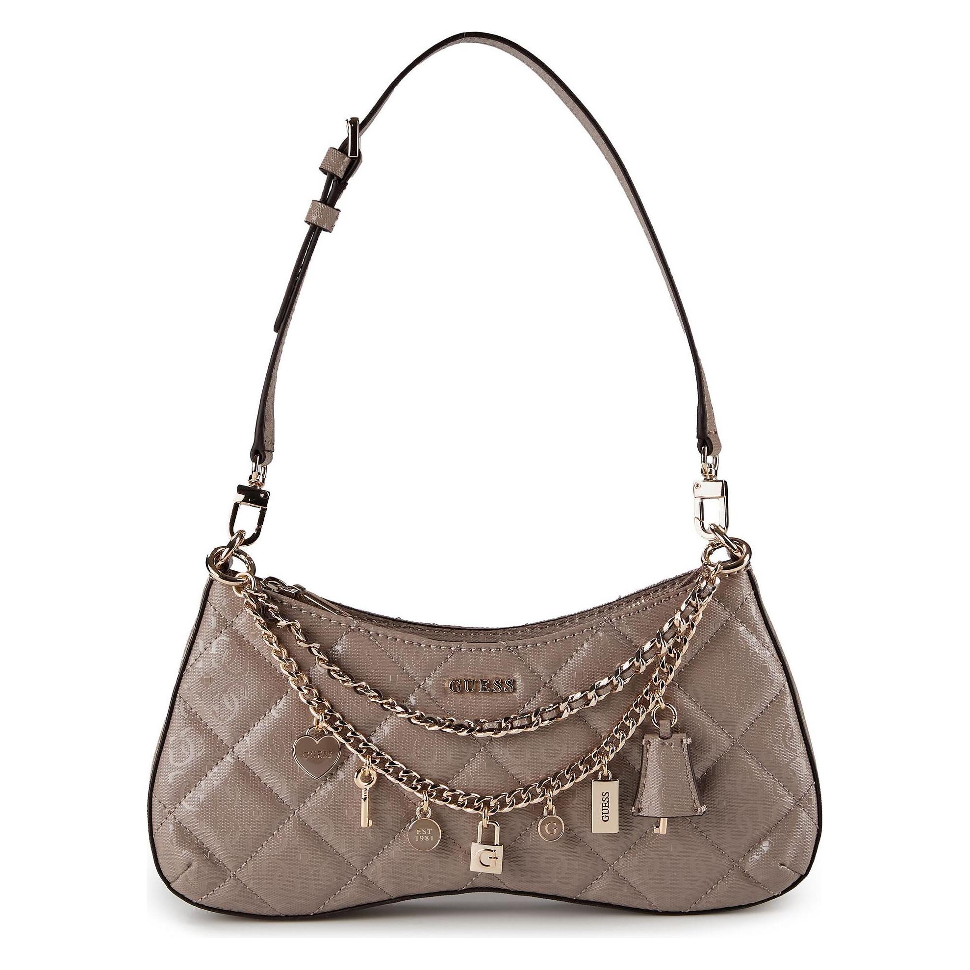 Guess, Damen, Handtasche, Libby Shoulder Bag, Braun