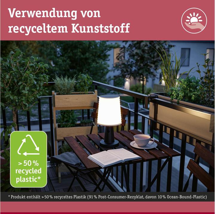 Produktbild Paulmann Solar Tischleuchte Ilanga (320 lm, IP44)